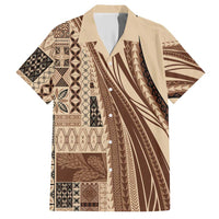Pasifika Women's Day - Samoa Siapo Malu Tattoo Inspired Hawaiian Shirt Beige