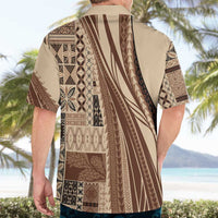 Pasifika Women's Day - Samoa Siapo Malu Tattoo Inspired Hawaiian Shirt Beige