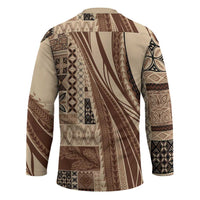 Pasifika Women's Day - Samoa Siapo Malu Tattoo Inspired Hockey Jersey Beige LT7 - Polynesian Pride
