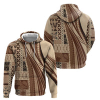 Pasifika Women's Day - Samoa Siapo Malu Tattoo Inspired Hoodie Beige LT7 - Polynesian Pride