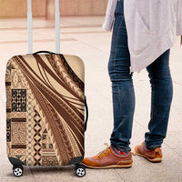 Pasifika Women's Day - Samoa Siapo Malu Tattoo Inspired Luggage Cover Beige LT7 Beige - Polynesian Pride