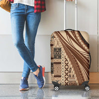 Pasifika Women's Day - Samoa Siapo Malu Tattoo Inspired Luggage Cover Beige LT7 - Polynesian Pride