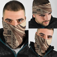 Pasifika Women's Day - Samoa Siapo Malu Tattoo Inspired Neck Gaiter Beige LT7 - Polynesian Pride