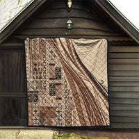 Pasifika Women's Day - Samoa Siapo Malu Tattoo Inspired Quilt Beige LT7 - Polynesian Pride