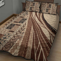 Pasifika Women's Day - Samoa Siapo Malu Tattoo Inspired Quilt Bed Set Beige LT7 - Polynesian Pride