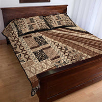Pasifika Women's Day - Samoa Siapo Malu Tattoo Inspired Quilt Bed Set Beige LT7 - Polynesian Pride