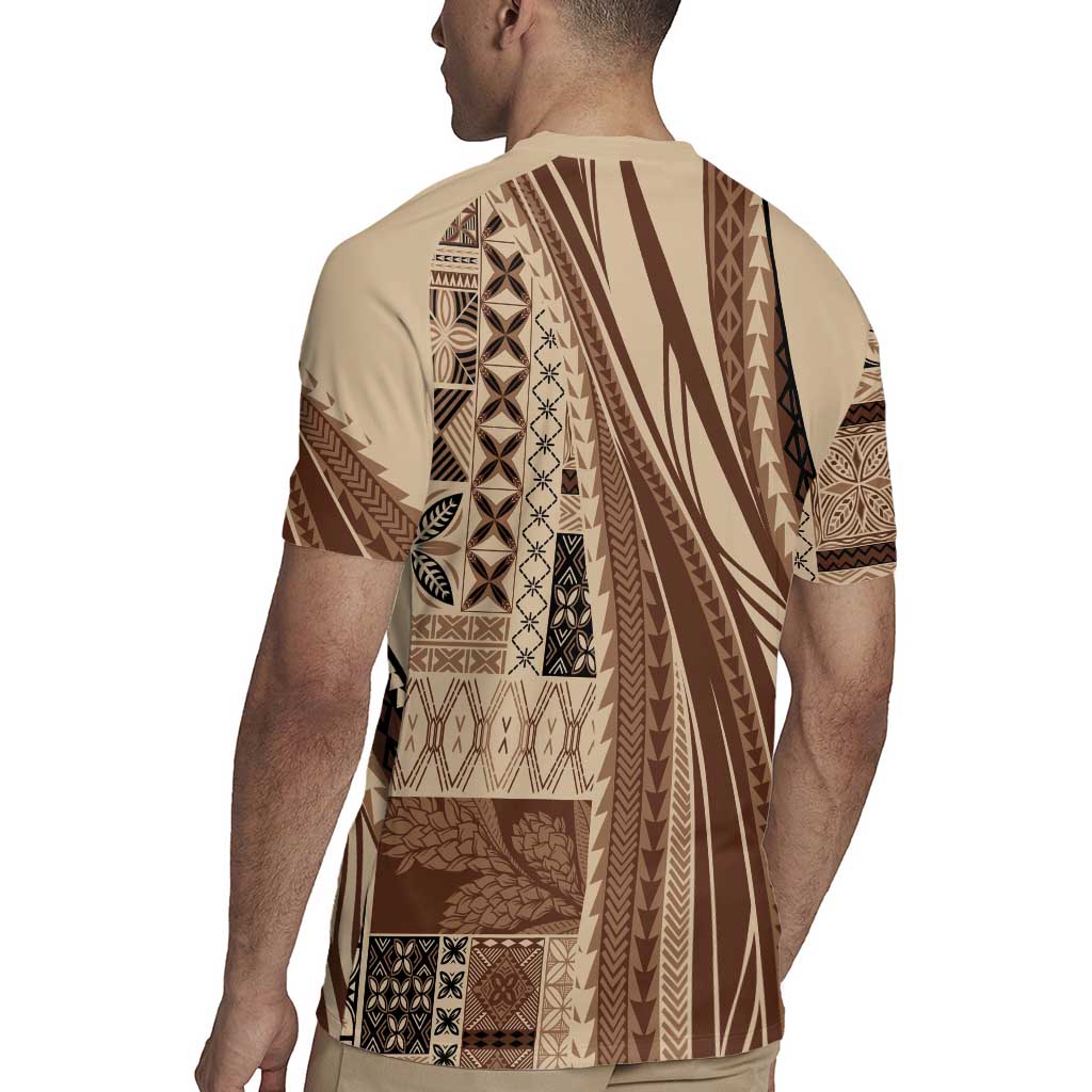 Pasifika Women's Day - Samoa Siapo Malu Tattoo Inspired Rugby Jersey Beige LT7 - Polynesian Pride