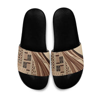 Pasifika Women's Day - Samoa Siapo Malu Tattoo Inspired Slide Sandals Beige