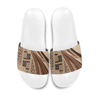Pasifika Women's Day - Samoa Siapo Malu Tattoo Inspired Slide Sandals Beige