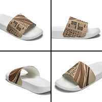 Pasifika Women's Day - Samoa Siapo Malu Tattoo Inspired Slide Sandals Beige