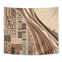 Pasifika Women's Day - Samoa Siapo Malu Tattoo Inspired Tapestry Beige LT7 - Polynesian Pride