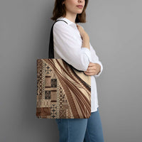 Pasifika Women's Day - Samoa Siapo Malu Tattoo Inspired Tote Bag Beige LT7 - Polynesian Pride