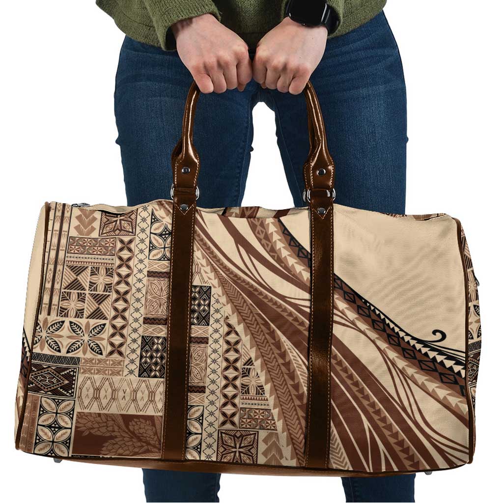 Pasifika Women's Day - Samoa Siapo Malu Tattoo Inspired Travel Bag Beige
