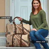 Pasifika Women's Day - Samoa Siapo Malu Tattoo Inspired Travel Bag Beige LT7 - Polynesian Pride