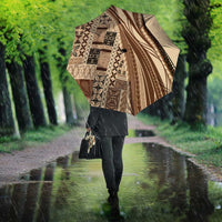 Pasifika Women's Day - Samoa Siapo Malu Tattoo Inspired Umbrella Beige LT7 - Polynesian Pride