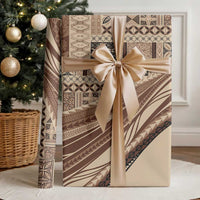 Pasifika Women's Day - Samoa Siapo Malu Tattoo Inspired Wrapping Paper Beige LT7 - Polynesian Pride