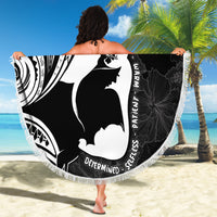 Mother's Day Beach Blanket Polynesia Vintage Hibiscus - Black LT7 - Polynesian Pride