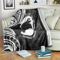 Mother's Day Blanket Polynesia Vintage Hibiscus - Black LT7 Black - Polynesian Pride