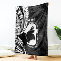 Mother's Day Blanket Polynesia Vintage Hibiscus - Black LT7 - Polynesian Pride