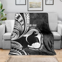 Mother's Day Blanket Polynesia Vintage Hibiscus - Black LT7 - Polynesian Pride