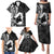 Mother's Day Family Matching Puletasi and Hawaiian Shirt Polynesia Vintage Hibiscus - Black