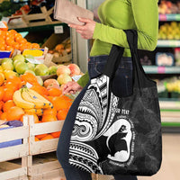 Mother's Day Grocery Bag Polynesia Vintage Hibiscus - Black LT7 - Polynesian Pride