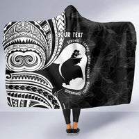 Mother's Day Hooded Blanket Polynesia Vintage Hibiscus - Black LT7 - Polynesian Pride