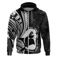 Mother's Day Hoodie Polynesia Vintage Hibiscus - Black LT7 Zip Hoodie Black - Polynesian Pride