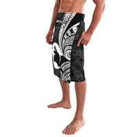 Mother's Day Lavalava Polynesia Vintage Hibiscus - Black LT7 - Polynesian Pride