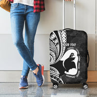 Mother's Day Luggage Cover Polynesia Vintage Hibiscus - Black