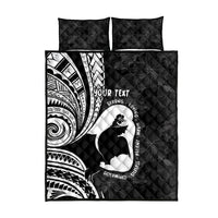 Mother's Day Quilt Bed Set Polynesia Vintage Hibiscus - Black LT7 - Polynesian Pride