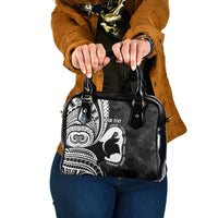 Mother's Day Shoulder Handbag Polynesia Vintage Hibiscus - Black LT7 One Size Black - Polynesian Pride