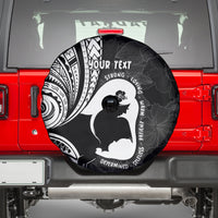 Mother's Day Spare Tire Cover Polynesia Vintage Hibiscus - Black LT7 - Polynesian Pride
