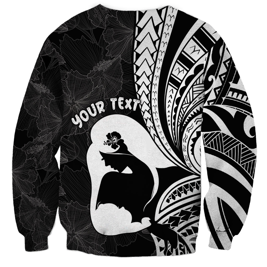Mother's Day Sweatshirt Polynesia Vintage Hibiscus - Black LT7 - Polynesian Pride