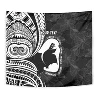 Mother's Day Tapestry Polynesia Vintage Hibiscus - Black LT7 - Polynesian Pride