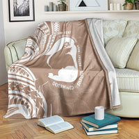 Mother's Day Blanket Polynesia Vintage Hibiscus - Brown LT7 Brown - Polynesian Pride