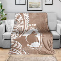 Mother's Day Blanket Polynesia Vintage Hibiscus - Brown LT7 - Polynesian Pride