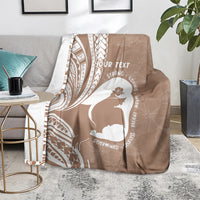Mother's Day Blanket Polynesia Vintage Hibiscus - Brown LT7 - Polynesian Pride