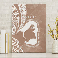 Mother's Day Canvas Wall Art Polynesia Vintage Hibiscus - Brown LT7 Without Frame Brown - Polynesian Pride