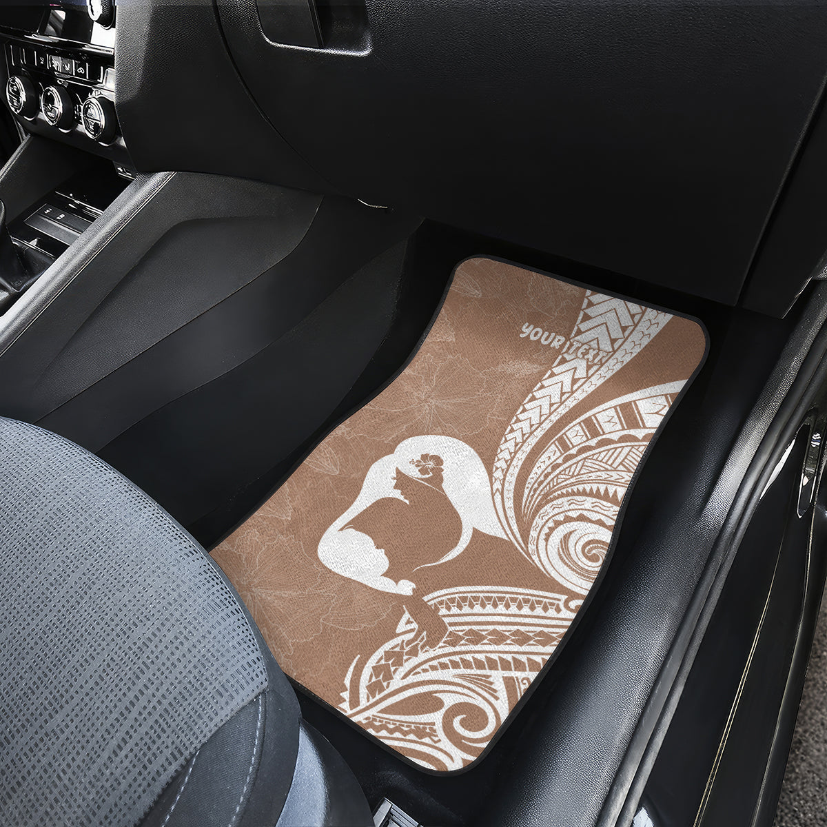 Mother's Day Car Mats Polynesia Vintage Hibiscus - Brown LT7 - Polynesian Pride