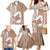 Mother's Day Family Matching Mermaid Dress and Hawaiian Shirt Polynesia Vintage Hibiscus - Brown