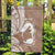 Mother's Day Garden Flag Polynesia Vintage Hibiscus - Brown