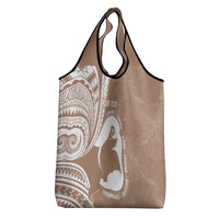 Mother's Day Grocery Bag Polynesia Vintage Hibiscus - Brown LT7 - Polynesian Pride