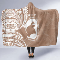Mother's Day Hooded Blanket Polynesia Vintage Hibiscus - Brown LT7 - Polynesian Pride
