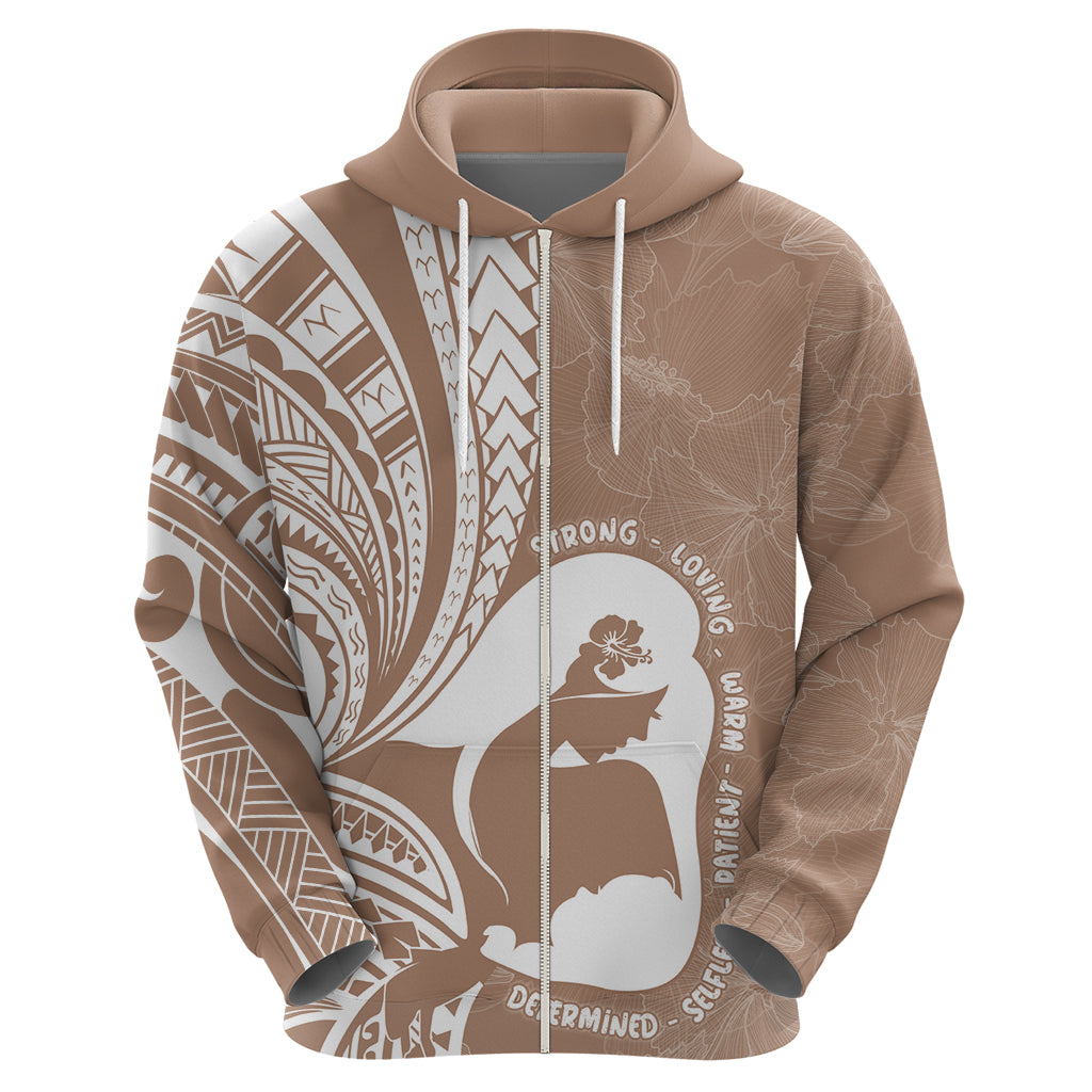 Mother's Day Hoodie Polynesia Vintage Hibiscus - Brown LT7 - Polynesian Pride
