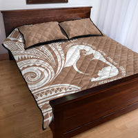 Mother's Day Quilt Bed Set Polynesia Vintage Hibiscus - Brown LT7 - Polynesian Pride