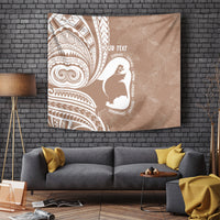 Mother's Day Tapestry Polynesia Vintage Hibiscus - Brown LT7 - Polynesian Pride