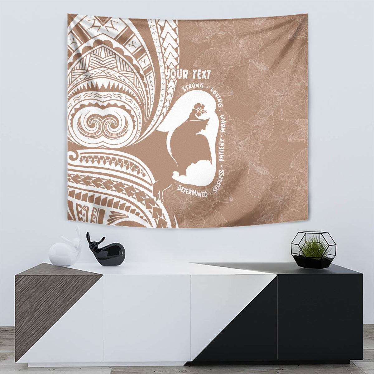 Mother's Day Tapestry Polynesia Vintage Hibiscus - Brown LT7 - Polynesian Pride
