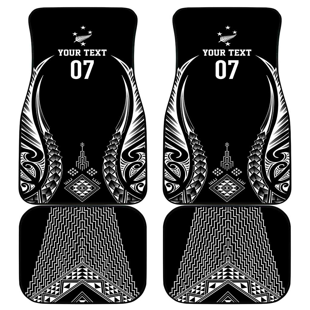 2025 Rugby Championship New Zealand Custom Car Mats Poutama Motifs - Polynesian Pride
