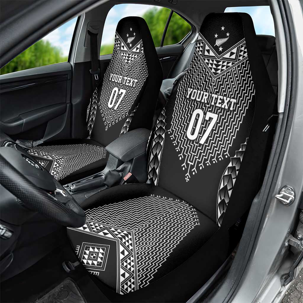 2025 Rugby Championship New Zealand Custom Car Seat Cover Poutama Motifs - Polynesian Pride